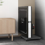 喜迎门【20万次不卡牌/防侧翻】折叠麻将桌全自动餐桌两用数字麻将机 23旋麻机+仿玉牌+过山车+白色+方和联名