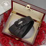 圣大保罗2025男士皮带男真皮自动扣百搭休闲裤腰带礼盒装七夕情人节礼物 体重90kg以内