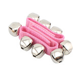 乐林源 奥尔夫乐器儿童腕铃响铃手摇铃 幼儿园舞蹈手腕铃铛手铃宝宝早教 粉色