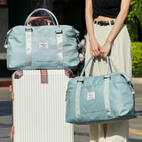 Seafew 手提旅行包女大容量干湿分离游泳运动健身包旅游行李包收纳袋 浅蓝色小号（有肩带+干湿分离）