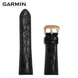 佳明（GARMIN）Fenix3黑色鳄鱼纹皮表带(玫瑰金表扣)，适用于Fenix3/Fenix3HR/Fenix5X/Fenix5XP/D2/MK1