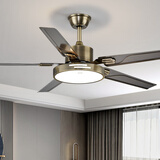 奥克斯风扇灯大尺寸静音家用吸顶一体铁艺客厅餐厅饭2025年新款吊扇灯 42寸古铜色-变频-(遥控+壁控)48W