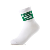 飞跃（Feiyue）运动袜子男女中筒棉袜子潮袜子（1958/1959随机发货） 白色绿条 男款