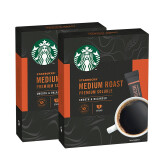星巴克（Starbucks）星巴克咖啡粉 美国进口VIA即溶纯黑咖啡粉免煮速溶咖啡 中度烘焙*2盒