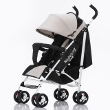 迪马（DM） 婴儿推车可坐可躺超轻便携式手推车折叠避震婴儿车伞车儿童宝宝 升级款-卡其色