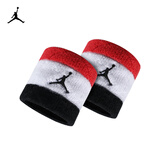 耐克护腕健身羽毛球篮球吸汗运动护腕夏季长护腕男女薄款网球腕带 AJ红白黑 DV4207-667