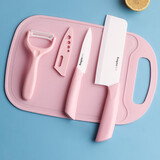 拜格 陶瓷刀 宝宝辅食刀具套装 菜刀水果刀菜板剪刀瓜刨刀架家用组合 陶瓷刀具4件套（不包含刀架+剪刀）