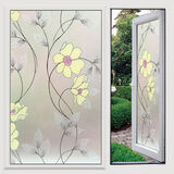 曦凰隐形防窥膜玻璃贴膜贴窗纸防晒遮光隔热窗户贴纸厕所门磨砂膜窗花 两朵金花 30x100cm