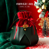 暖橙耀耀幼儿园儿童礼物袋平安果礼品盒糖果包装盒平安夜装饰圣诞节苹果袋 圣诞快乐款-绿色