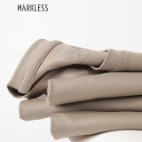MARKLESS【液氨水感】纯棉丝光抗皱男士夏季短袖T恤TXB0635M浅咖色XL