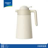乐唯诗（LOVWISH）热水瓶暖壶学生用宿舍大容量暖瓶开水瓶家用老式塑料外壳保温水壶 乐韵北欧灰【按压款】 1L