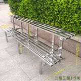 盈姿 花架不锈钢防腐大花架阳台铁艺多层花架子室内外定制多肉阶梯  两层【长150cm]3腿