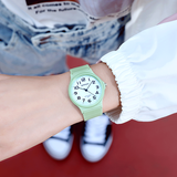 三达（SANDA）手表女学生ins风少女初中生高中生青少年防水考试石英表腕表 6010抹茶绿