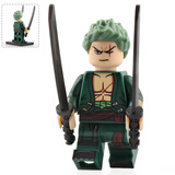 方橙卡通动画片系列海贼王乔巴路飞积木人仔小人拼插儿童小颗粒玩具 XP040索隆  袋装