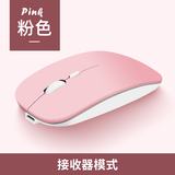 YUMIDA适用苹果Mac无线鼠标Air Pro笔记本蓝牙鼠标M1M2M3M4芯片电脑办公静音鼠标ipad平板台式通用 可爱粉-充电（USB接收器版）+鼠标垫