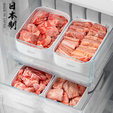 家の物语（KATEI STORY）日本冰箱收纳盒冻肉分格盒子冷冻保鲜盒食物分装盒食品级冰箱专用 日本进口超值套装3【4件套】