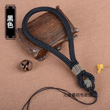 沁度手把件挂绳编织文玩挂件绳子玉器把玩手绳车钥匙挂绳 ht 黑色