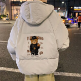 至唯 棉衣男冬季加厚港风潮牌棉服男大码潮款棉袄男青少年学生百搭外套男潮流面包服男时尚男女同款保暖衣服 MBF303社会熊 灰色 XL【推荐125-145斤】