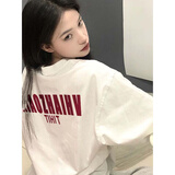 萨姆依 纯棉白色重磅欧美潮牌正肩短袖t恤女夏季2023新款设计感小众上衣 白色【高品质100%棉】 L