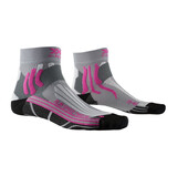 X-SOCKS运动袜男女款袜子马拉松跑步徒步越野压缩袜透气速跑二代 女款 珍珠灰/猫眼黑 37-38