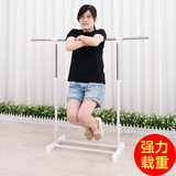 友利特晾衣架落地不锈钢室内移动挂衣架单杆可伸缩小型卧室简易晒衣架子 1.35米伸缩【无轮款】8013