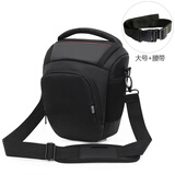 四代目适用佳能相机包单反三角包90D700D600D200D二代850D80D6D2M50M6 升级款 黑色 大号+礼品+腰带