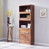 光明家具 书柜组合榆木家具实木书柜带门6301 中柜6301-80