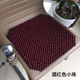 香樟木汽车座垫木珠子单片坐垫夏季通用大小车夏天透气单个凉席 酒红色单片小珠
