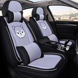 适用于福特福克斯福睿斯嘉年华蒙迪欧致胜翼博翼虎汽车座套四季通用全包围汽车坐垫冰丝卡通座垫 豪华版-单身狗 福特福睿斯福克斯蒙迪欧翼虎锐界金牛座翼博撼路者五座