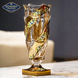 BOHEMIA捷克进口BOHEMIA原装水晶玻璃花瓶家居时尚简约插花花器摆件 FLamenco珐琅花带脚（假一罚四）