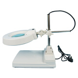 sangnond SN-A放大镜10倍白玻蓝玻20Xled灯荧光灯钟表手机维修用台式照明灯 白玻LED灯10X