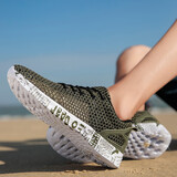 秒越凉鞋男夏季透气网面沙滩鞋软底男士洞洞鞋超特大码男拖鞋464748 1913墨绿【鞋底升级镂空款】 41 （建议拍大一码）