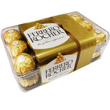 费列罗（Ferrero Rocher） 巧克力榛果威化巧克力T30颗盒装情人节圣诞节婚庆结婚喜糖