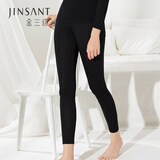 金三塔秋裤100%桑蚕丝单裤打底裤1NZF8C801 黑色7100 XL