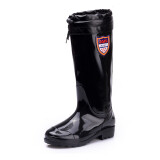 强人保暖雨靴 JDMYX907-1 际华3515加绒款男士防水雨鞋内胆可拆卸套脚防雨雪胶鞋 黑色 45码