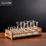 CLITON白酒杯分酒器100ml酒具13件套装茅台一口小酒杯酒盅6壶6杯酒杯架