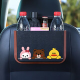 贝凯恩（BEIKAIEN）车载折叠垃圾桶车用收纳袋防水汽车垃圾袋座椅背挂式车内车上储物 【黑色】标准款（可爱精灵）