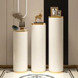 小狗窝 旋转鞋柜门口家用简约时尚创意一体柜入户轻奢鞋架收纳带消毒 轻奢金边 32直径105CM高 7层常规