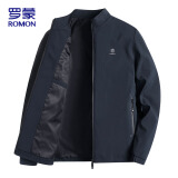 罗蒙（ROMON）夹克男士外套男立领春季商务休闲上衣服爸爸男装 哈青色 XL