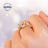 MyMiss银戒指女食指开口指环十二生肖戒子银饰品生日新年礼物送女友老婆 狗