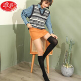 浪莎长筒袜子女小腿袜日系jk过膝袜高筒中筒袜潮ins春夏季薄款 黑色长筒 1条 均码