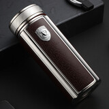 思宝保温杯方舟S7/S8男女士304不锈钢真空泡茶杯子商务办公水杯 棕色450ml