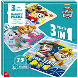 汪汪队立大功（PAW PATROL）儿童拼图玩具 汪汪队磁性拼图三折页拼图家居装饰生日礼物礼品