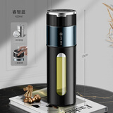 ONEDAY男士玻璃泡茶杯2025新款一键开盖高级男生防摔爆茶水分离杯便携 睿智蓝 防摔防烫+商务简约420ml