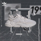 adidas三叶草休闲鞋夏季新款男鞋户外休闲老爹鞋OZWEEGO透气耐磨跑步鞋 FY2023 珍珠烟灰 40
