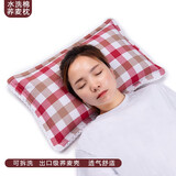 林夕一晨全荞麦壳枕头枕芯睡眠荞麦皮枕头水洗棉枕套颈椎颈枕头单只装家用 格调杜鹃红 大号45x65CM