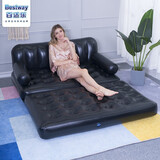 Bestway 充气沙发床露营户外单双人气垫床懒人沙发躺椅午休沙发音乐节 【PVC面】黑色双人加大+电泵