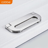 卡贝（cobbe）【隐形平拉手】抽屉拉手柜门暗拉手欧式隐形明装平装柜子衣柜五金 LS20款【钢拉丝色】64孔距
