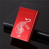 Aifang创意铝合金20支装烟盒潮流防潮抗压DIY定制金属便携盒 猛虎下山（软包）