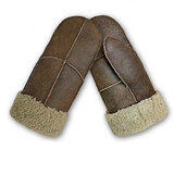 荷棠梦皮毛一体手套连指加厚保暖防风寒男女士滑雪骑行羊棉皮手闷子冬 卡其色（十字或整背随机)有色差 均码不带绳